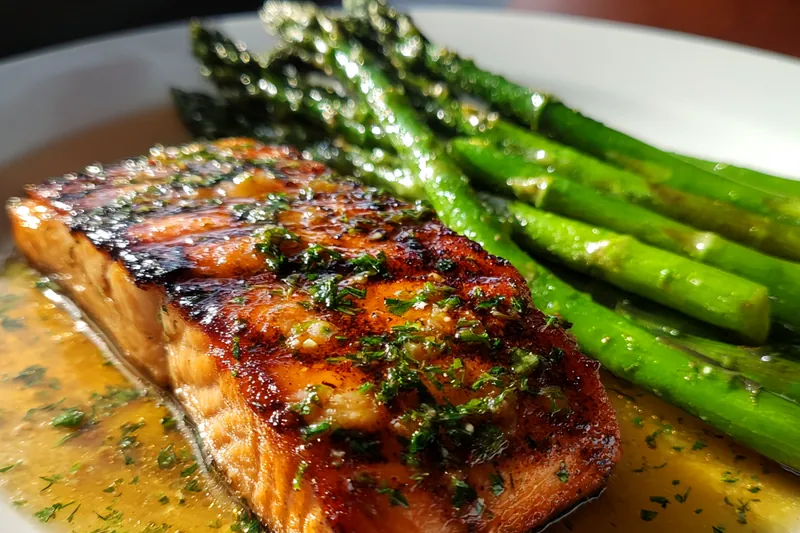 Fresh ingredients for Herb Butter Salmon Delight