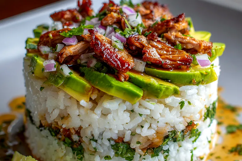 Cooking process for Honey Lime Chicken Stack