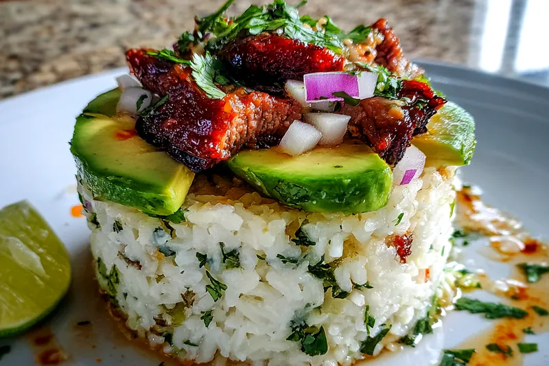 Fresh ingredients for Honey Lime Chicken Stack
