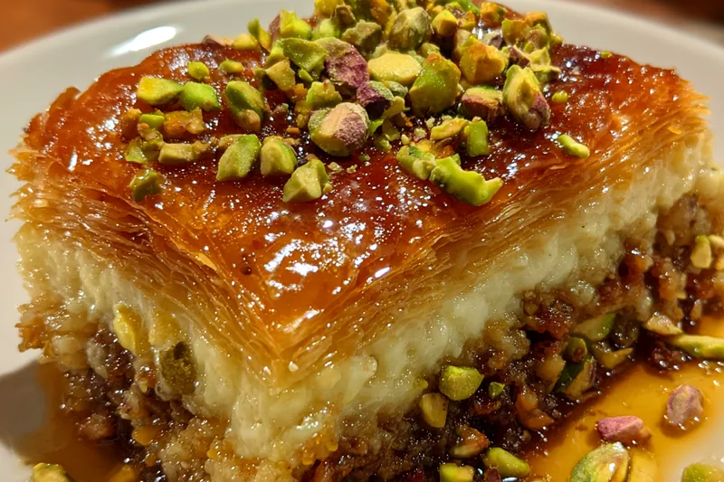 Cooking process for Honey Pistachio Delight Dessert