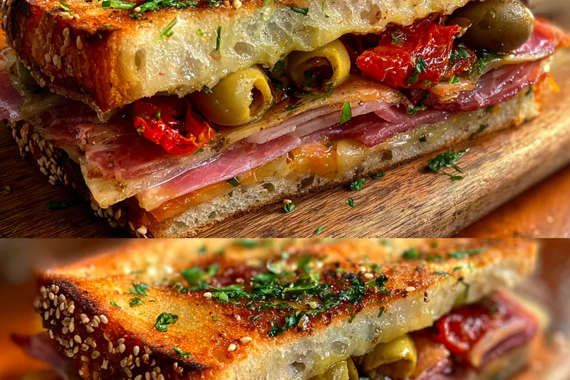 Fresh ingredients for Italian Meat Sub Sandwich