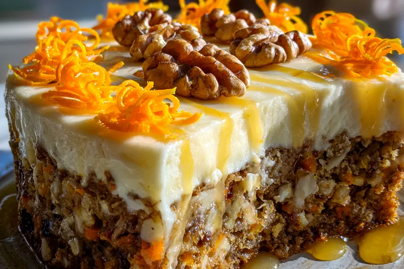 Cooking process for Layered Carrot Walnut Cake