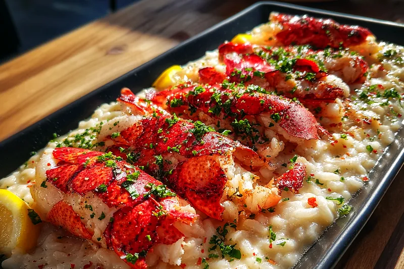 Fresh ingredients for Lemon Herb Lobster Risotto