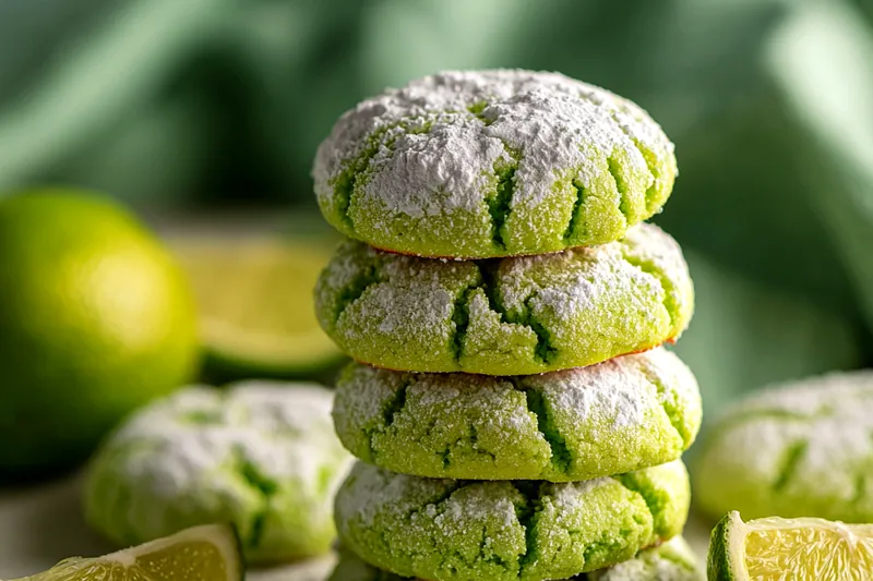 Fresh ingredients for Lime Crinkle Cookies Delight