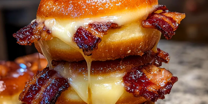Maple Bacon Cheese Doughnuts