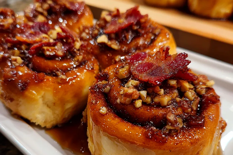 Fresh ingredients for Maple Bacon Cinnamon Rolls