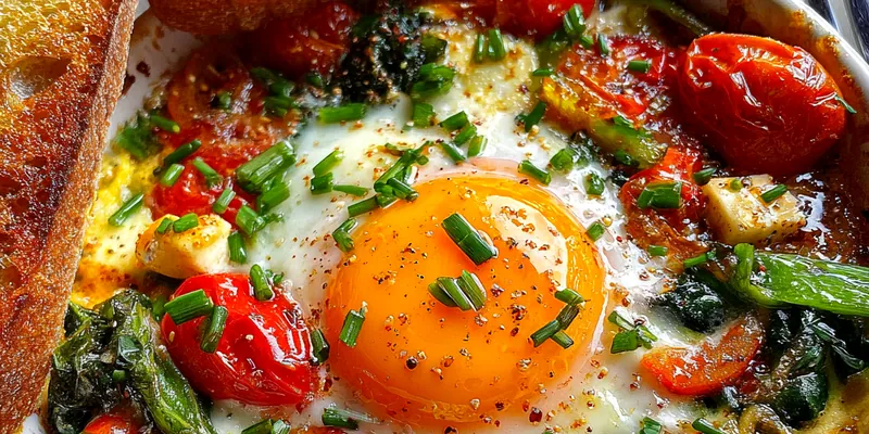 Mediterranean Baked Feta Eggs