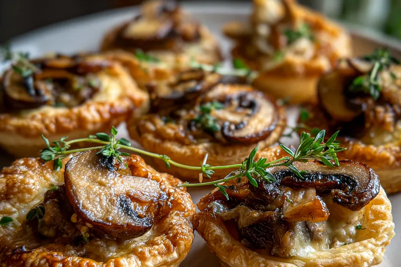 Fresh ingredients for Mini Mushroom Pastries