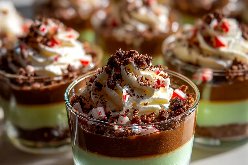 Cooking process for Mint Chocolate Parfaits