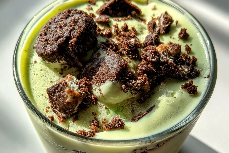 Fresh ingredients for Mint Cookie Cream Delight