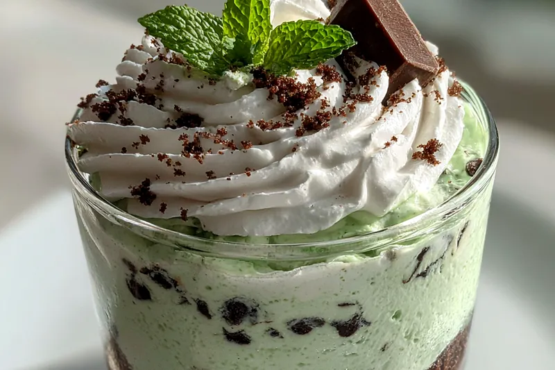 Cooking process for Minty Chocolate Chip Delight