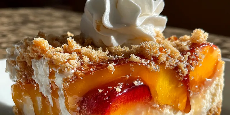 Peach Cobbler Cheesecake Delight