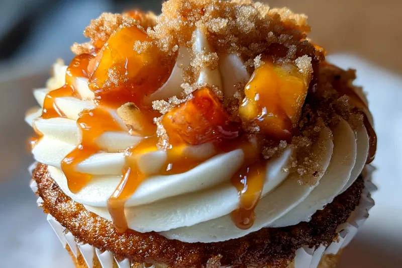 Fresh ingredients for Peach Cream Cheese Cupcakes