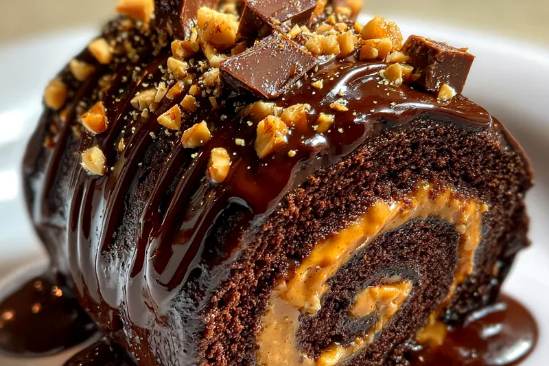 Fresh ingredients for Peanut Butter Chocolate Roll