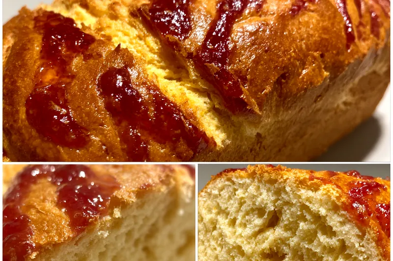 Cooking process for Peanut Butter Jelly Bread