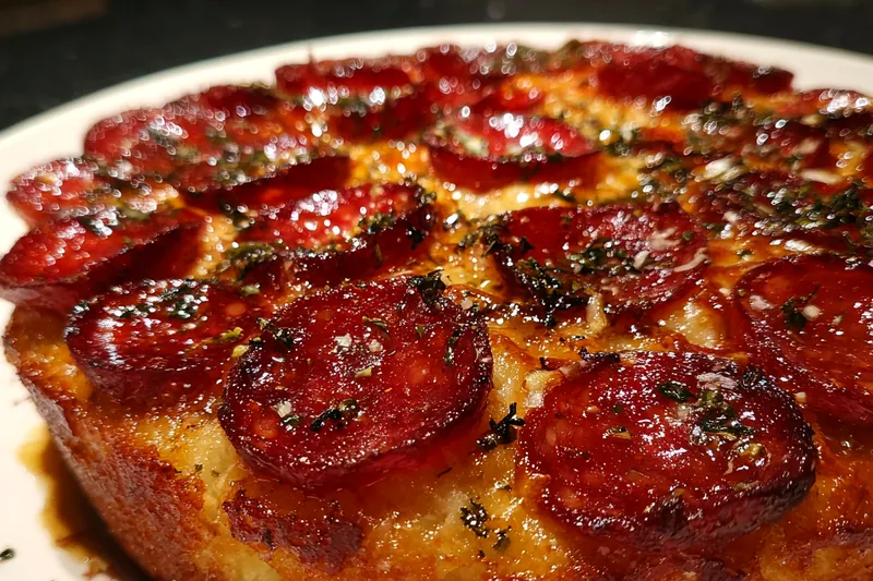 Fresh ingredients for Pepperoni Stuffed Crust Delight