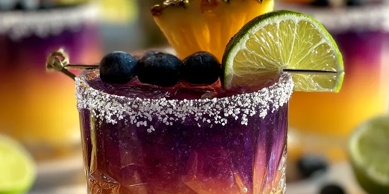 Pineapple Blueberry Margarita
