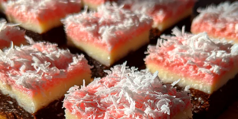 Pink Coconut Cake Bars