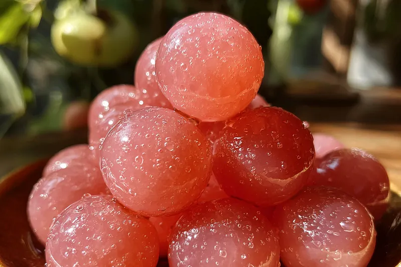 Cooking process for Pink Cotton Candy Grapes Delight