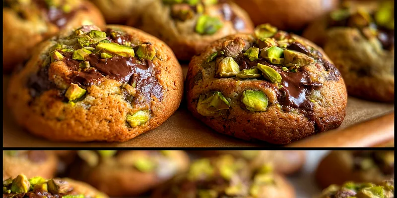 Pistachio Chocolate Chunk Cookies