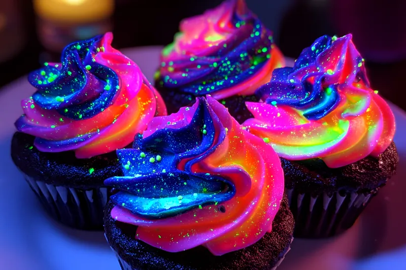 Cooking process for Radiant Neon Glow Cupcakes