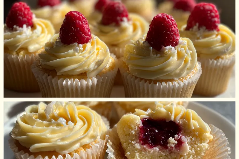 Fresh ingredients for Raspberry Lemon Cupcakes