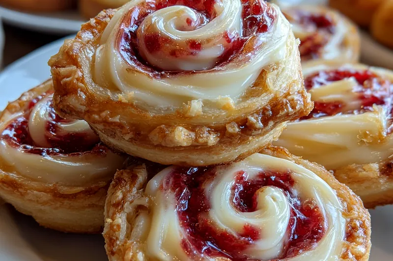 Cooking process for Raspberry Swirl Cheesecake Bites