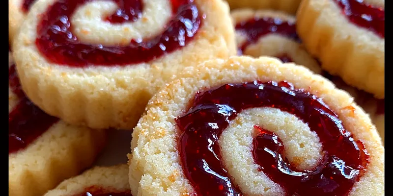 Raspberry Swirl Shortbread Cookies