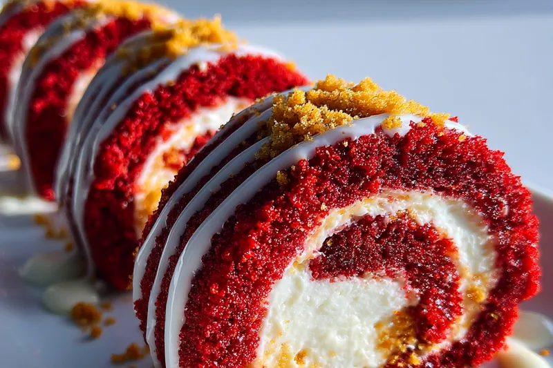 Cooking process for Red Velvet Dessert Roll
