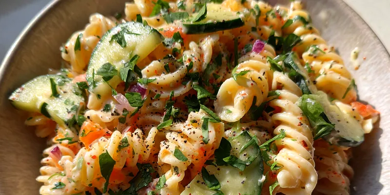 Refreshing Cucumber Pasta Salad