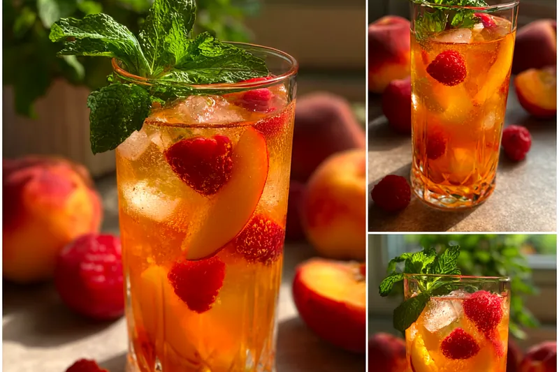 Cooking process for Refreshing Peach Raspberry Lemonade