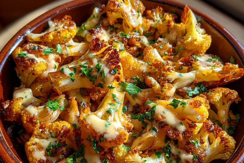 Fresh ingredients for Roasted Cauliflower with Tahini