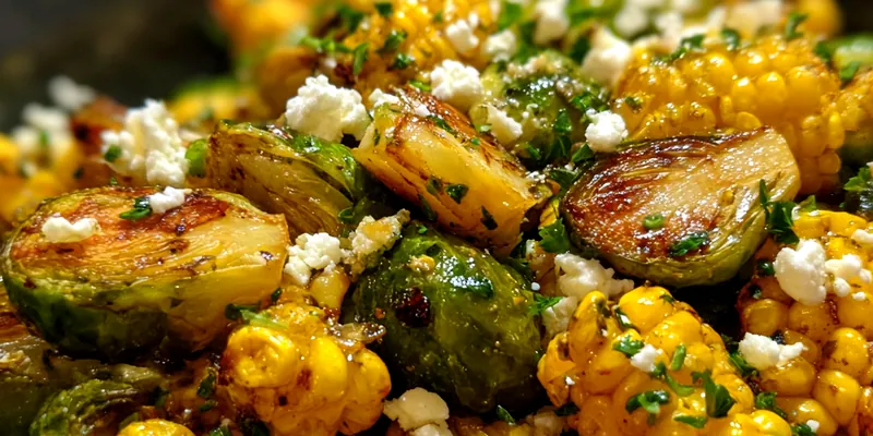 Roasted Corn Brussels Mix
