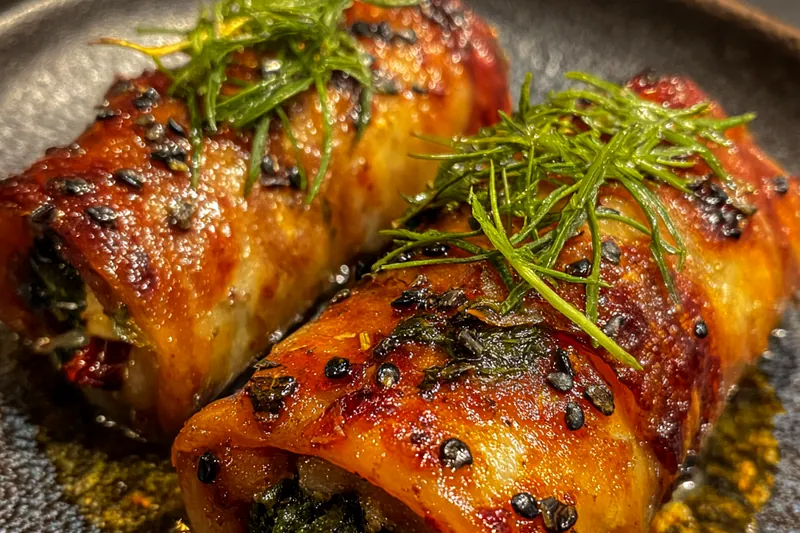 Cooking process for Savory Chicken Roll-Ups