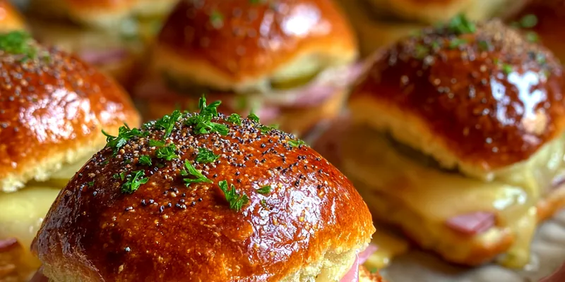 Savory Ham Cheese Sliders