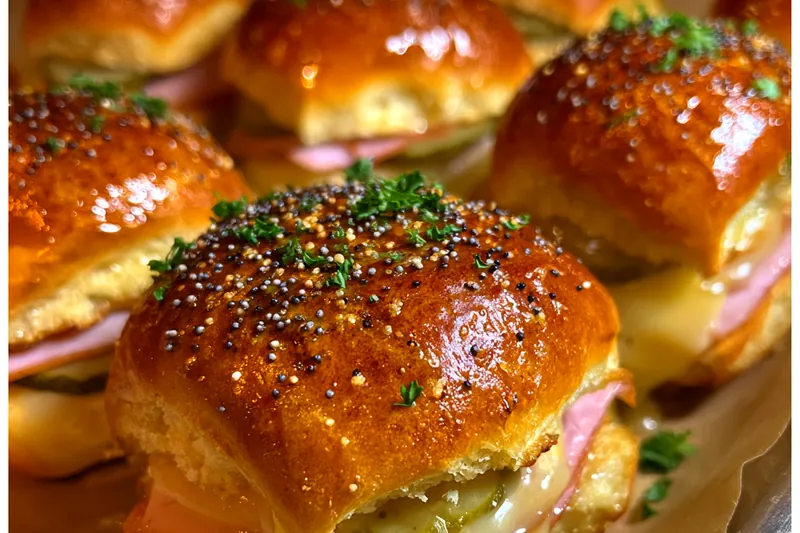 Fresh ingredients for Savory Ham Cheese Sliders