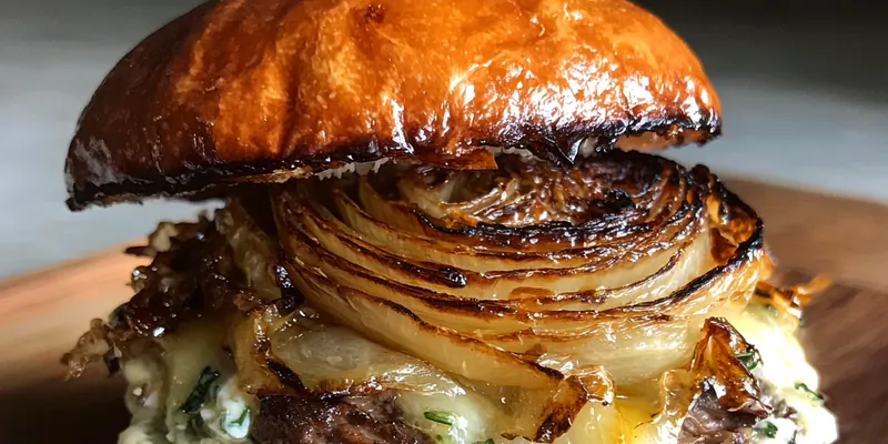 Savory Onion Beef Stack