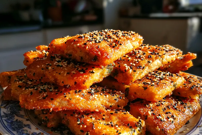 Fresh ingredients for Savory Sesame Pastries