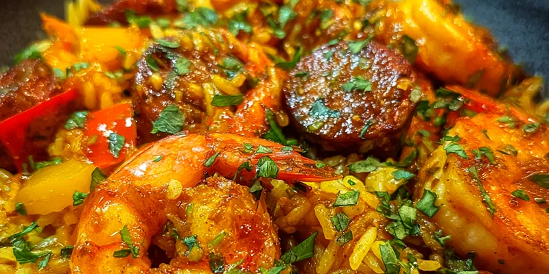 Savory Shrimp Sausage Rice