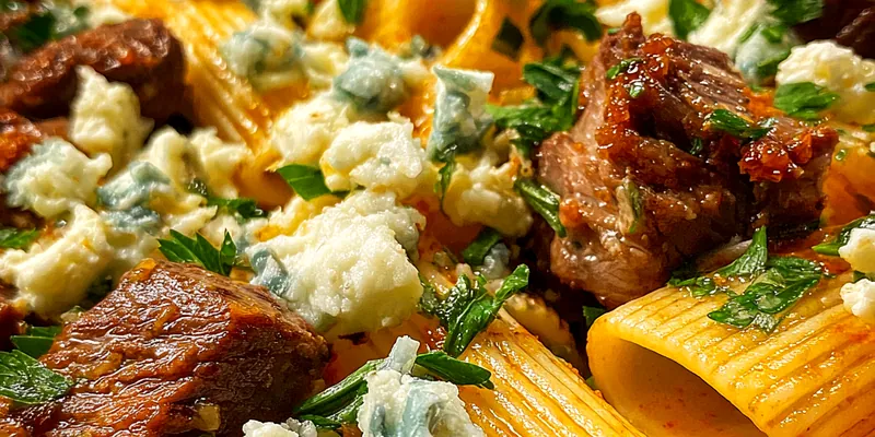 Savory Steak Rigatoni Bake