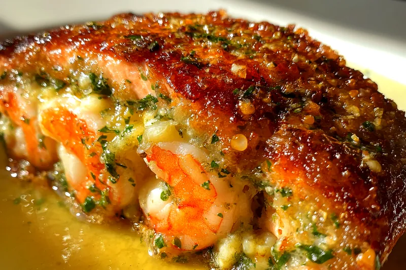 Cooking process for Savory Stuffed Salmon Delight