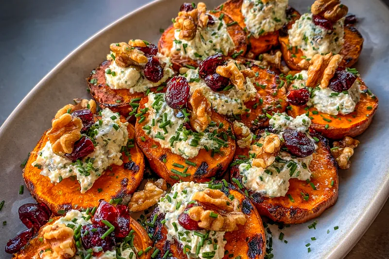 A vibrant array of fresh sweet potatoes and spices ready for cooking.
