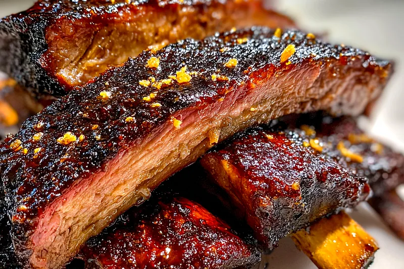 Fresh ingredients for Smoky Glazed Barbecue Ribs