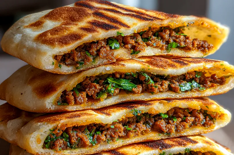 Fresh ingredients for Spiced Meat Pita Pockets