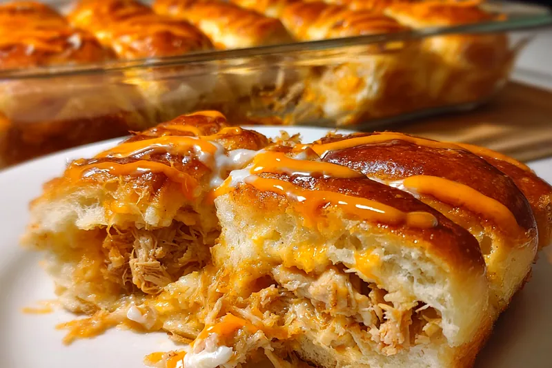 Fresh ingredients for Spicy Buffalo Chicken Rolls