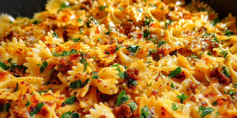 Spicy Cajun Bowtie Pasta