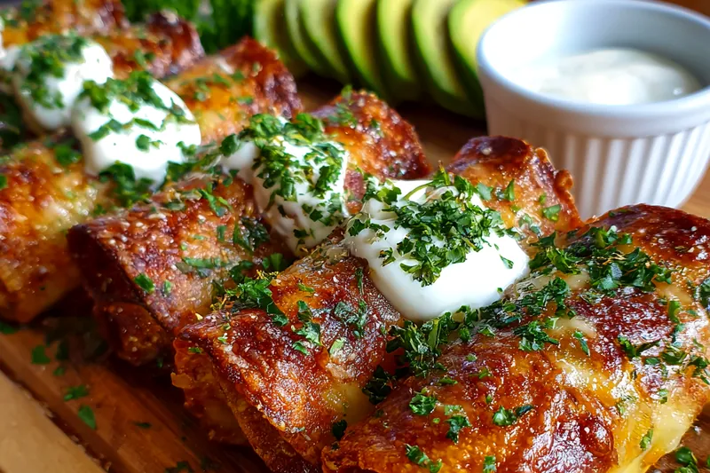 Fresh ingredients for Spicy Chicken Taquito Rolls