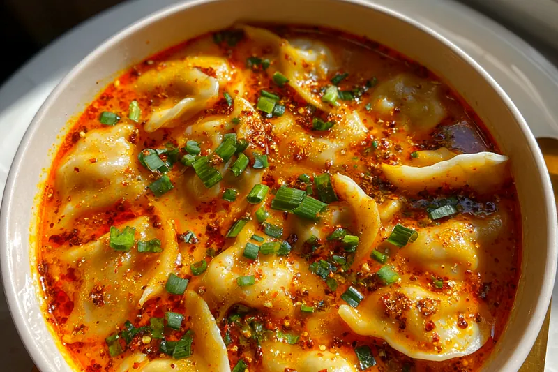 Cooking process for Spicy Dumpling Soup