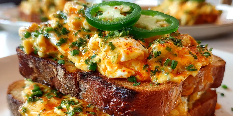 Spicy Egg Toast with Herbs