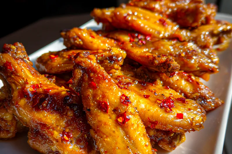 Fresh ingredients for Spicy Glazed Chicken Wings